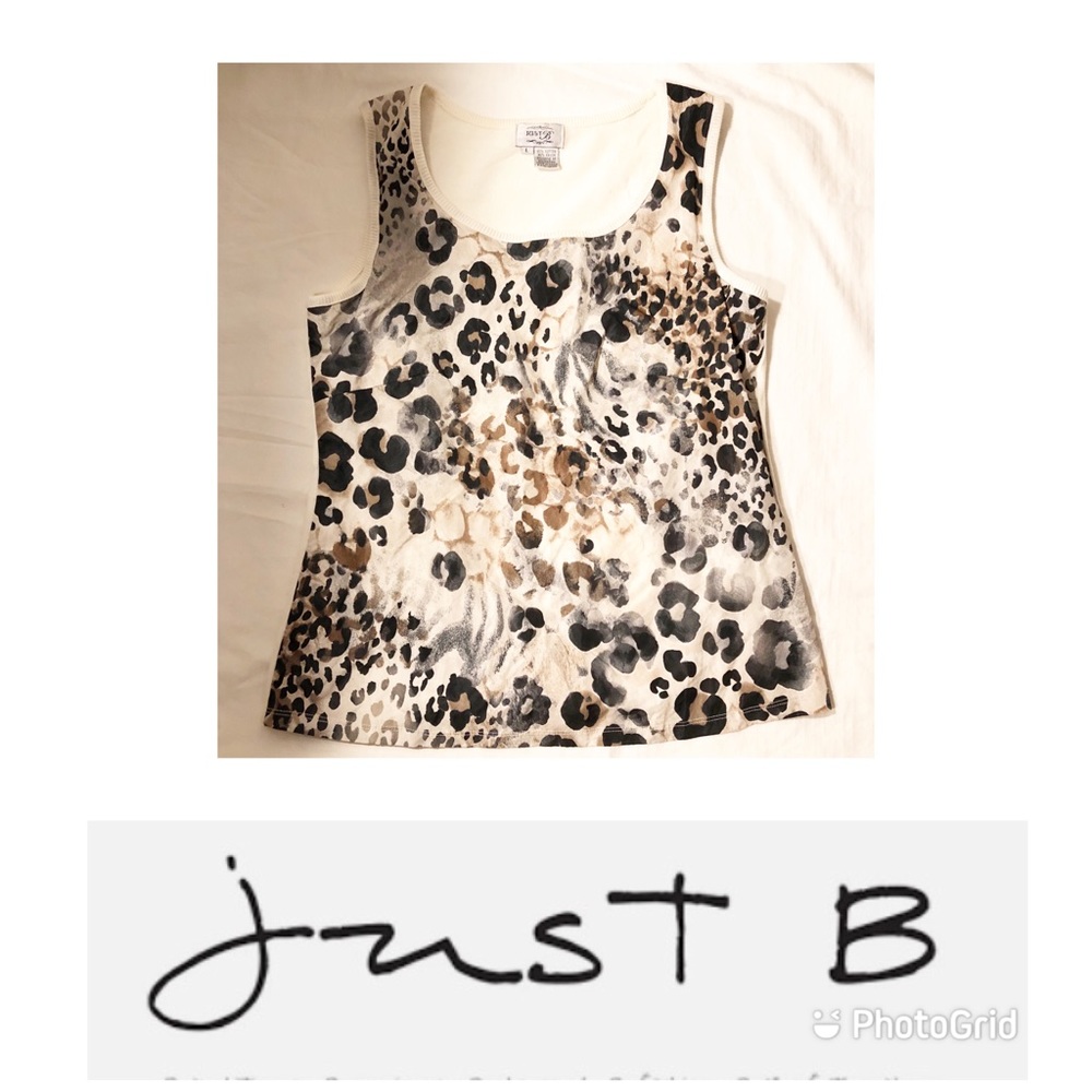 Just B Top Size Large Animal Print